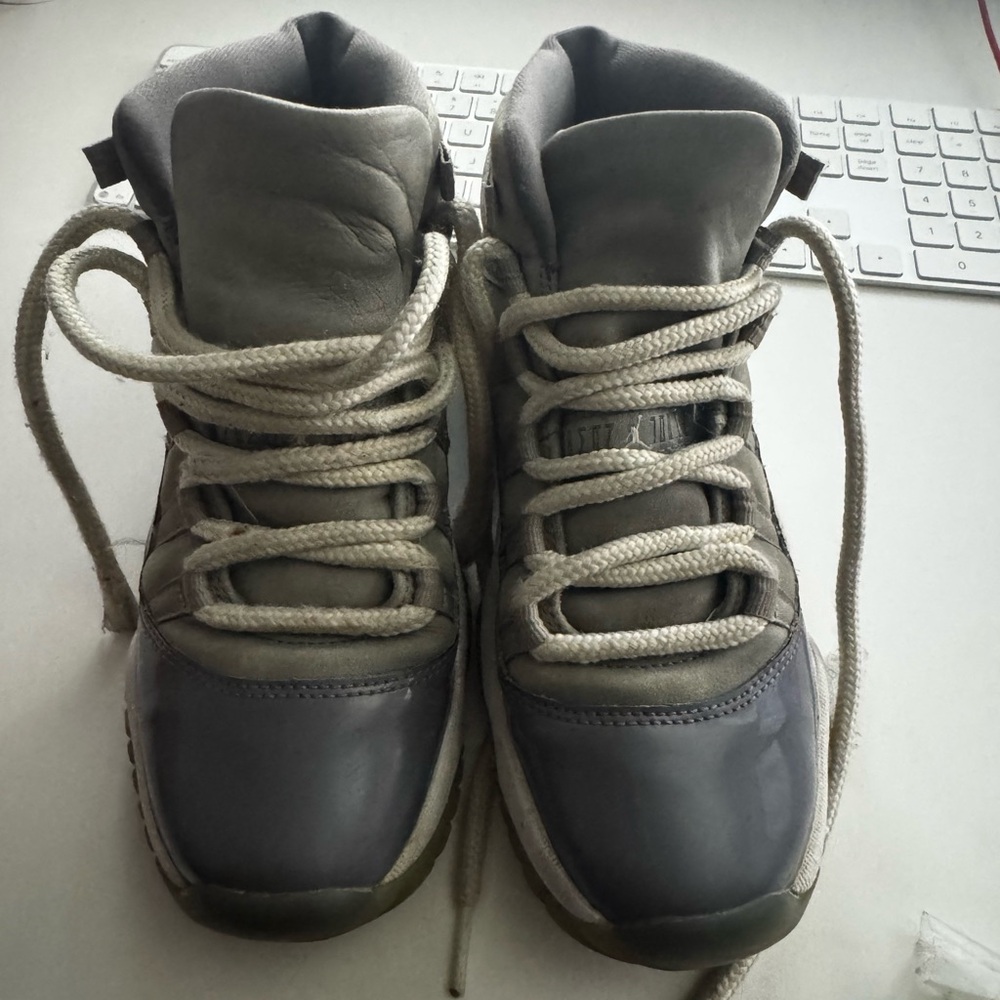 Jordan Gray and white Kids Sneakers